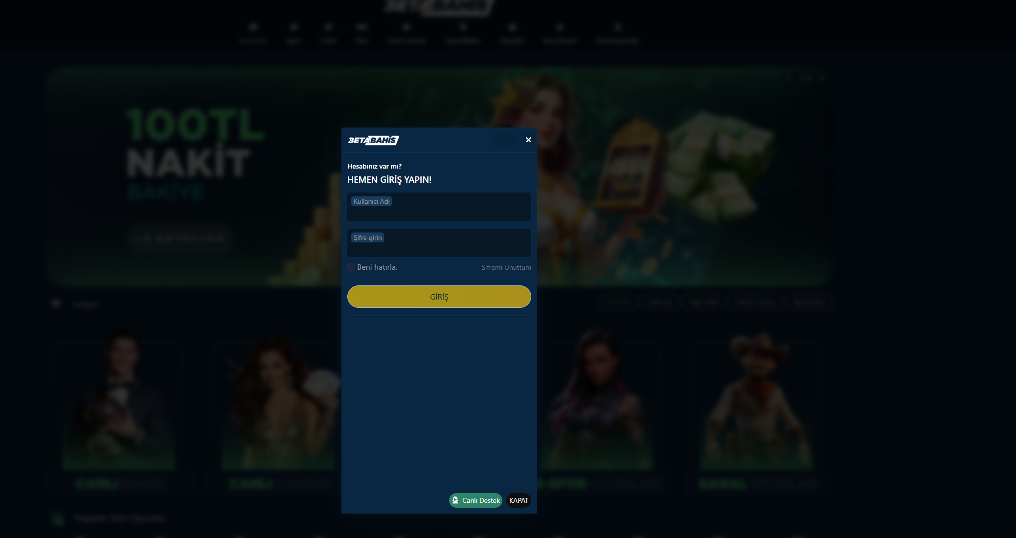 Betabahis Kayıt Sayfası